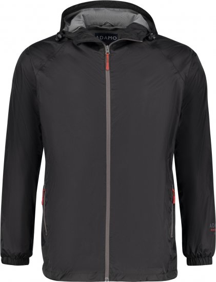 Adamo Nilo Lightweight Softshell Rain Jacket Black - Giubbotti - Giubbotti Uomo Taglie Forti