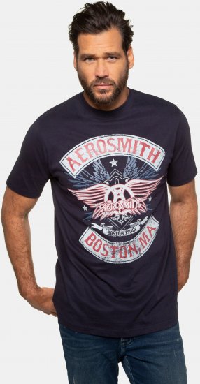 JP1880 Aerosmith Graphic Comfort Fit Band T-Shirt Black - Magliette - Magliette Uomo Taglie Forti