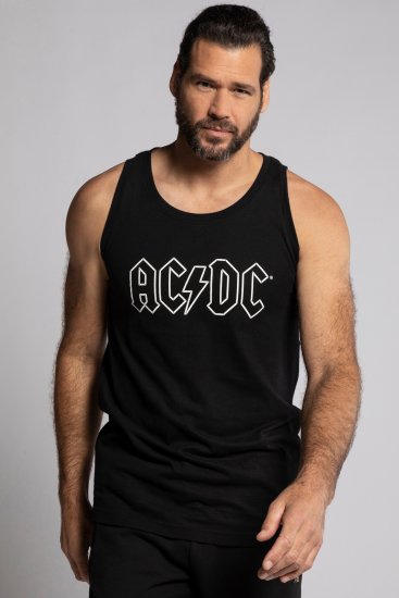 JP1880 AC/DC Graphic Comfort Fit Band Tank Top Black - Magliette - Magliette Uomo Taglie Forti