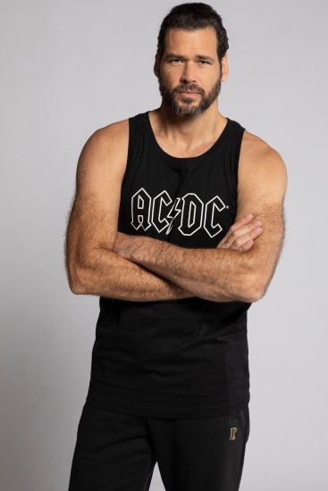 JP1880 AC/DC Graphic Comfort Fit Band Tank Top Black - Magliette - Magliette Uomo Taglie Forti