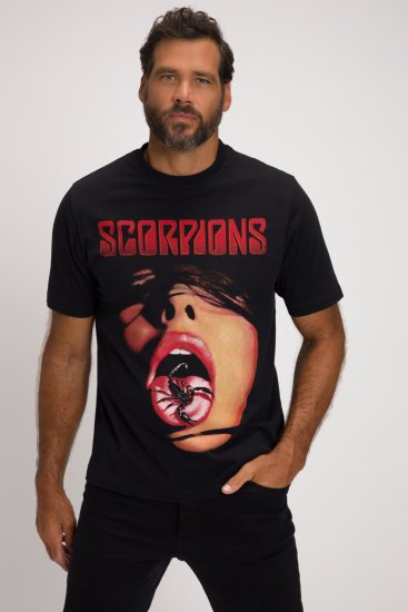 JP1880 Scorpions Graphic Comfort Fit Band T-Shirt Black - Magliette - Magliette Uomo Taglie Forti