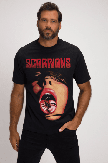 JP1880 Scorpions Graphic Comfort Fit Band T-Shirt Black - Magliette - Magliette Uomo Taglie Forti