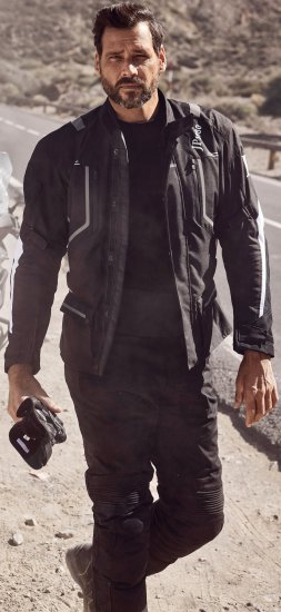 JP1880 Sporty Touring Motorcycle Jacket Black - Abbigliamento moto taglie forti - Abbigliamento da moto taglie forti per uomo