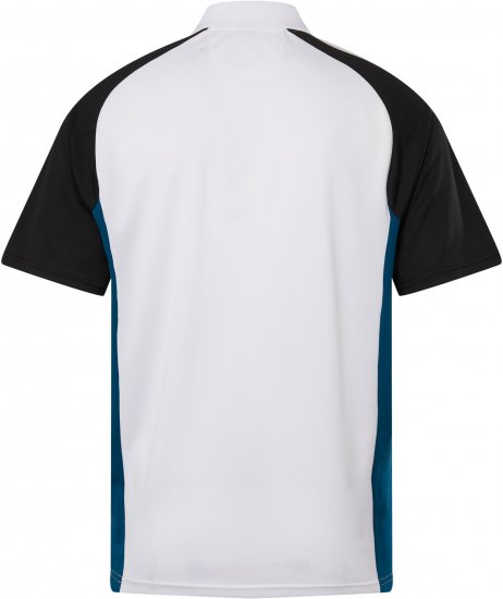 JP1880 FLEXNAMIC® QuickDry Tennis Polo Black-White-Blue - Abbigliamento sportivo & Outdoor - Abbigliamento Sportivo Uomo Taglie Forti