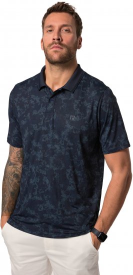 JP1880 Jay-Pi QuickDry AOP Golf Polo Shirt Navy Blue - Polo - Polo Uomo Taglie Forti