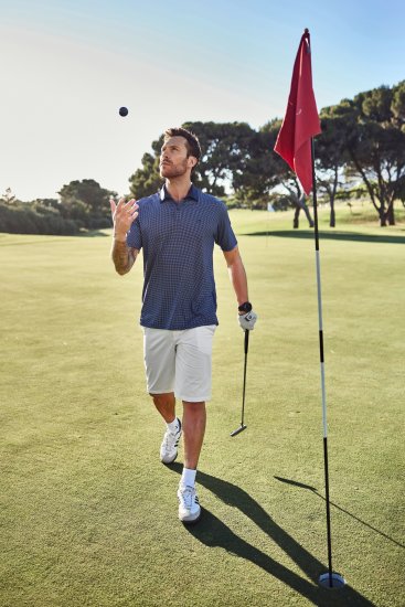 JP1880 Jay-Pi QuickDry Small Print Golf Polo Shirt Navy Blue - Polo - Polo Uomo Taglie Forti