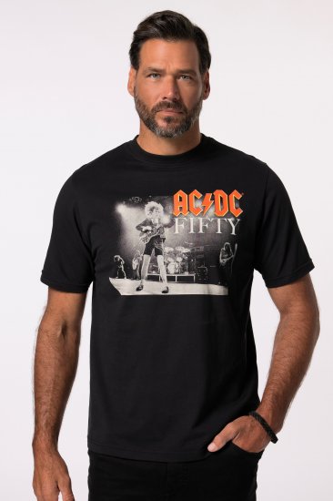 JP1880 AC/DC 50th Anniversary Band Photo T-Shirt Black - Magliette - Magliette Uomo Taglie Forti