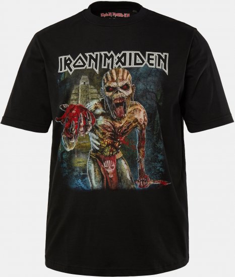JP1880 Iron Maiden Eddie Attack Band T-Shirt Black - Magliette - Magliette Uomo Taglie Forti