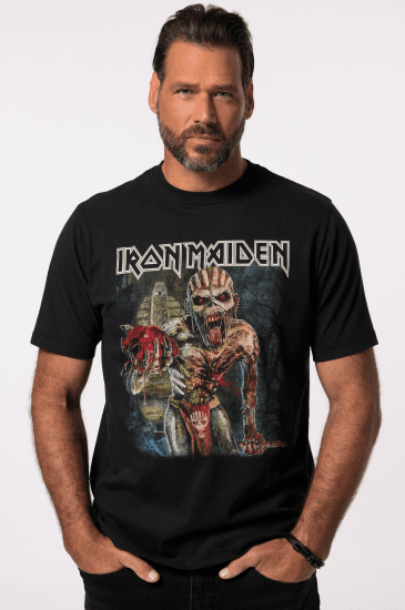 JP1880 Iron Maiden Eddie Attack Band T-Shirt Black - Magliette - Magliette Uomo Taglie Forti
