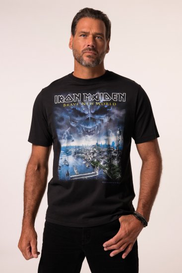 JP1880 Iron Maiden Brave New World T-Shirt Black - Magliette - Magliette Uomo Taglie Forti