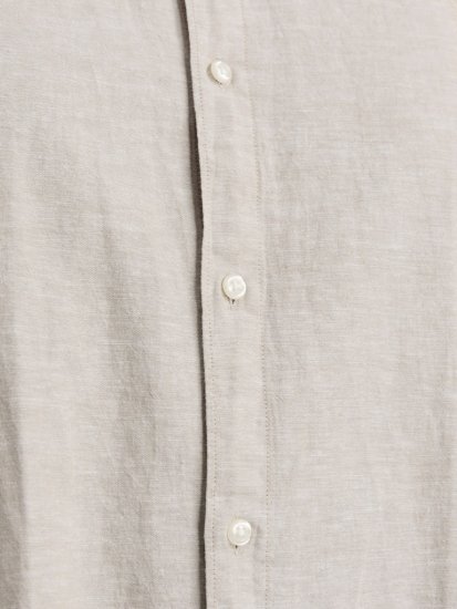 Jack & Jones Breeze Linen Blend Long Sleeve Shirt Crockery - Camicie - Camicie Taglie Forti Uomo