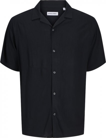 Jack & Jones Jeff Resort Shirt Black - Camicie - Camicie Taglie Forti Uomo