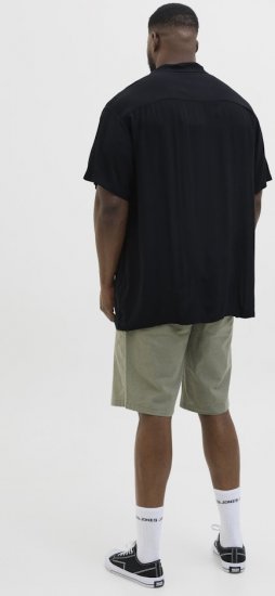 Jack & Jones Jeff Resort Shirt Black - Camicie - Camicie Taglie Forti Uomo