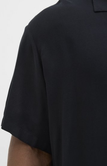 Jack & Jones Jeff Resort Shirt Black - Camicie - Camicie Taglie Forti Uomo