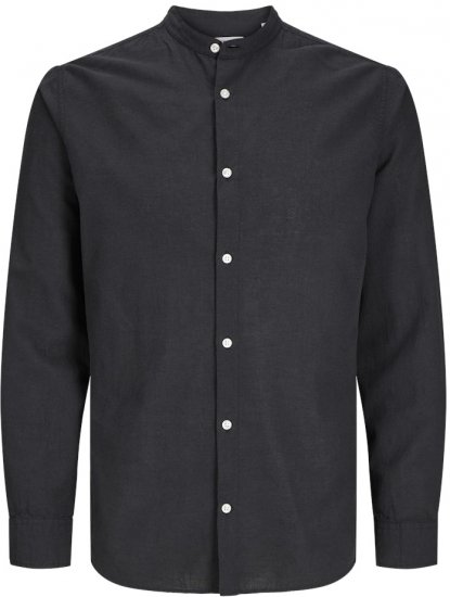 Jack & Jones Breeze Poplin Long Sleeve Shirt Black - Camicie - Camicie Taglie Forti Uomo