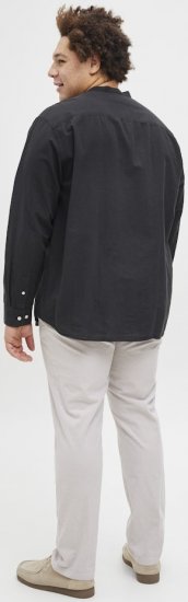 Jack & Jones Breeze Poplin Long Sleeve Shirt Black - Camicie - Camicie Taglie Forti Uomo