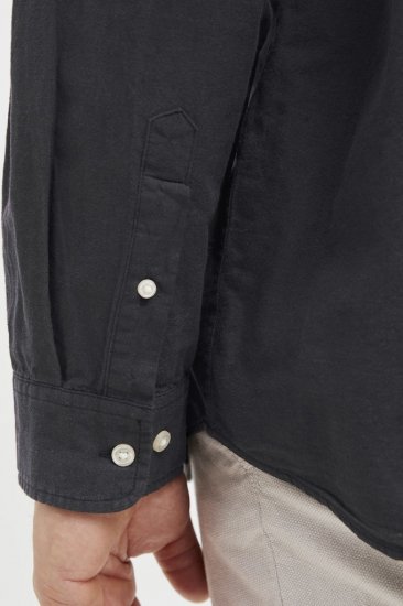 Jack & Jones Breeze Poplin Long Sleeve Shirt Black - Camicie - Camicie Taglie Forti Uomo