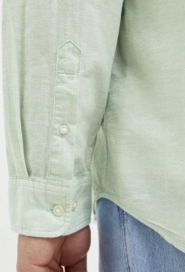 Jack & Jones Breeze Linen Blend Long Sleeve Shirt Iceberg Green - Camicie - Camicie Taglie Forti Uomo