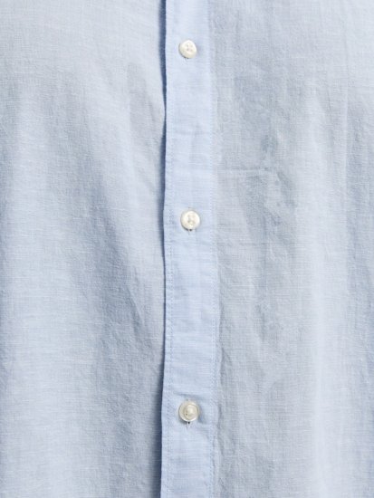 Jack & Jones Breeze Linen Blend Short Sleeve Shirt Chambray Blue - Camicie - Camicie Taglie Forti Uomo