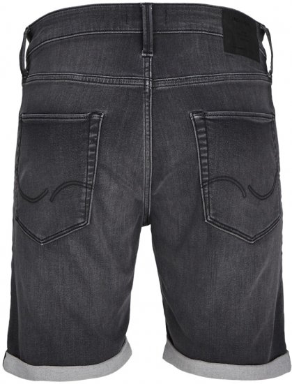 Jack & Jones Rick Con I.K. SHORTS Black Denim - Shorts - Pantaloncini Uomo Taglie Forti