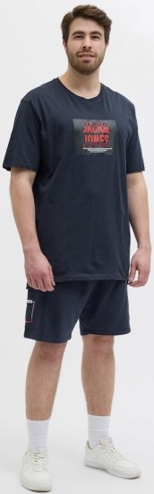 Jack & Jones Hudson Crew Neck T-Shirt Navy - Magliette - Magliette Uomo Taglie Forti