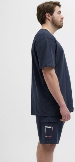 Jack & Jones Hudson Crew Neck T-Shirt Navy - Magliette - Magliette Uomo Taglie Forti