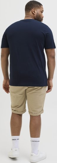 Jack & Jones Hawaii Shape Crew Neck T-Shirt Navy - Magliette - Magliette Uomo Taglie Forti