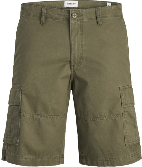 Jack & Jones Cole Mateo Cargo Shorts Olive Night - Shorts - Pantaloncini Uomo Taglie Forti