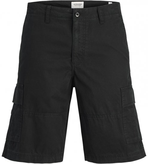 Jack & Jones Cole Mateo Cargo Shorts Black - Shorts - Pantaloncini Uomo Taglie Forti