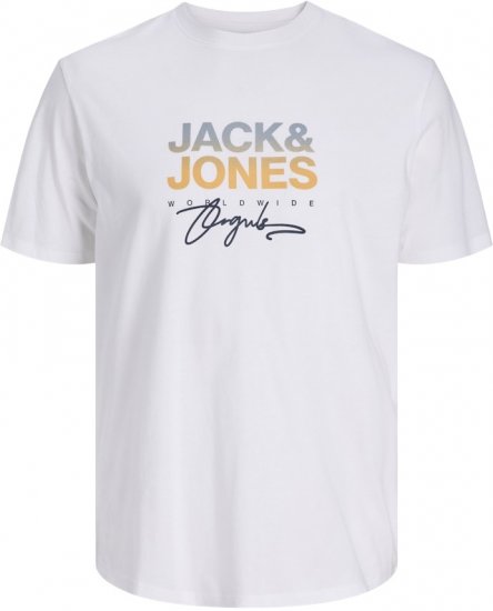 Jack & Jones Canggu Original Crew Neck T-Shirt Bright White - Magliette - Magliette Uomo Taglie Forti