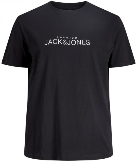 Jack & Jones Lavance Crew Neck T-Shirt Black Beauty - Magliette - Magliette Uomo Taglie Forti