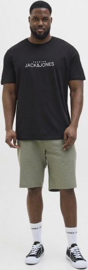 Jack & Jones Lavance Crew Neck T-Shirt Black Beauty - Magliette - Magliette Uomo Taglie Forti