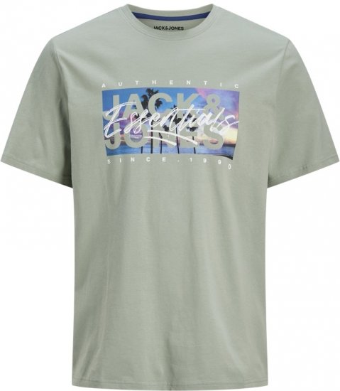 Jack & Jones Colton Photoprint Crew Neck T-Shirt Iceberg Green - Magliette - Magliette Uomo Taglie Forti