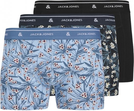 Jack & Jones Zach Trunks 3-Pack Chambray Blue - Intimo & costumi da bagno - Intimo Taglie Forti Uomo