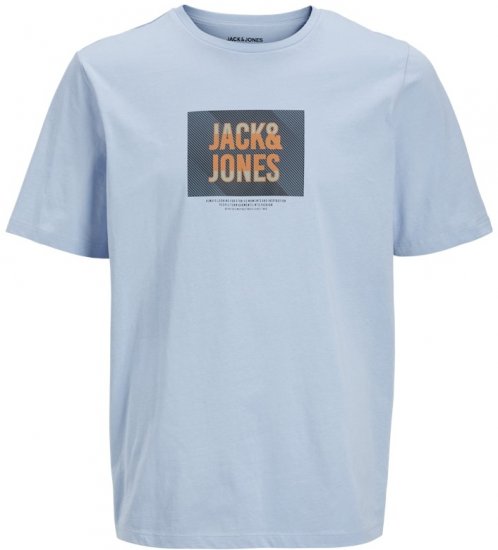 Jack & Jones Hudson Crew Neck T-Shirt Chambray Blue - Magliette - Magliette Uomo Taglie Forti