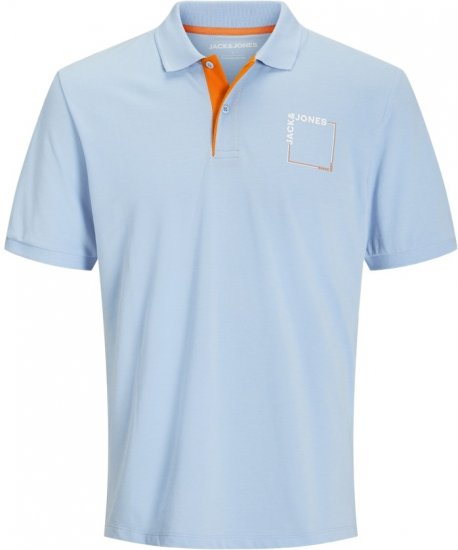 Jack & Jones Verner Short Sleeve Polo Chambray Blue - Polo - Polo Uomo Taglie Forti