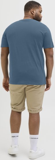 Jack & Jones Hawaii Shape Crew Neck T-Shirt Blue - Magliette - Magliette Uomo Taglie Forti