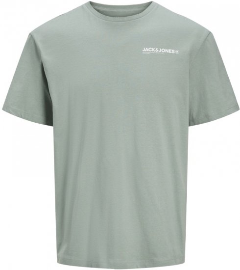 Jack & Jones Hawaii Crew Neck T-Shirt Iceberg Green - Magliette - Magliette Uomo Taglie Forti