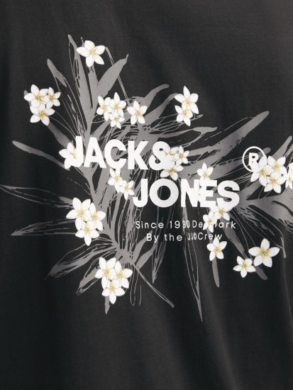 Jack & Jones Hawaii Crew Neck T-Shirt Black - Magliette - Magliette Uomo Taglie Forti