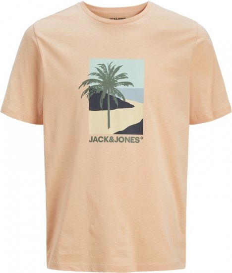 Jack & Jones Barbados Graphic Tee Light Pink - Magliette - Magliette Uomo Taglie Forti
