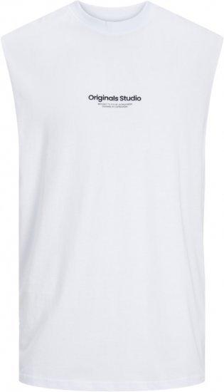 Jack & Jones VESTERBRO Sleeveless T-Shirt Bright White - Magliette - Magliette Uomo Taglie Forti