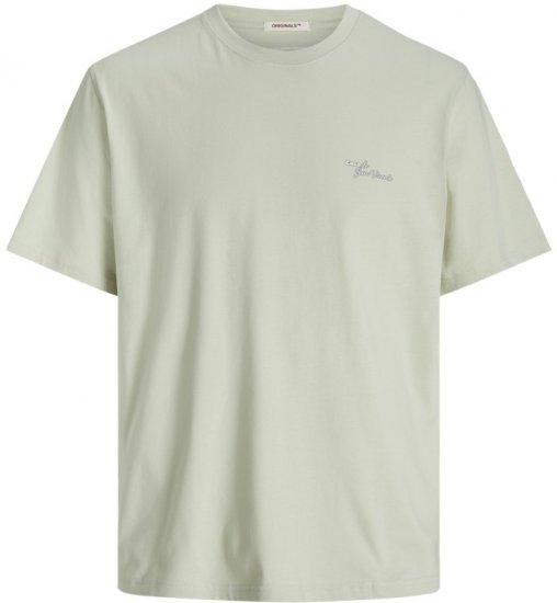 Jack & Jones Almeria Back Print T-Shirt Light Green - Magliette - Magliette Uomo Taglie Forti