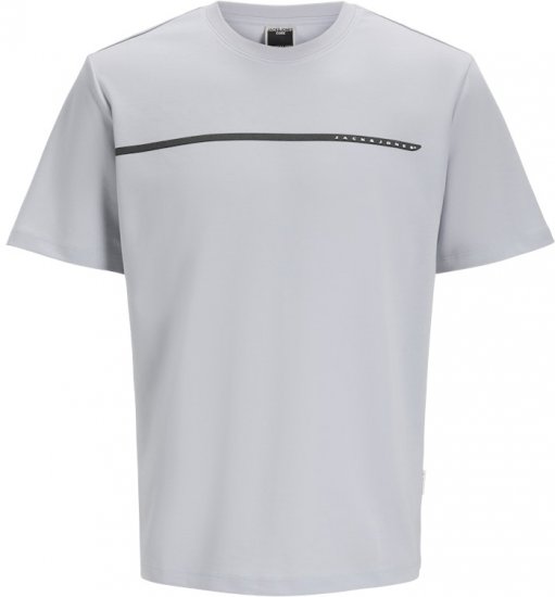Jack & Jones Fusion Black Line Crew Neck T-Shirt Grey - Magliette - Magliette Uomo Taglie Forti