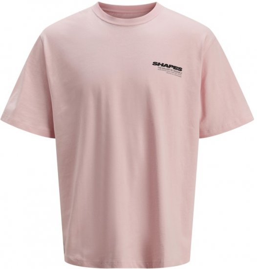 Jack & Jones Fold Crew Neck T-Shirt Tickled Pink - Magliette - Magliette Uomo Taglie Forti
