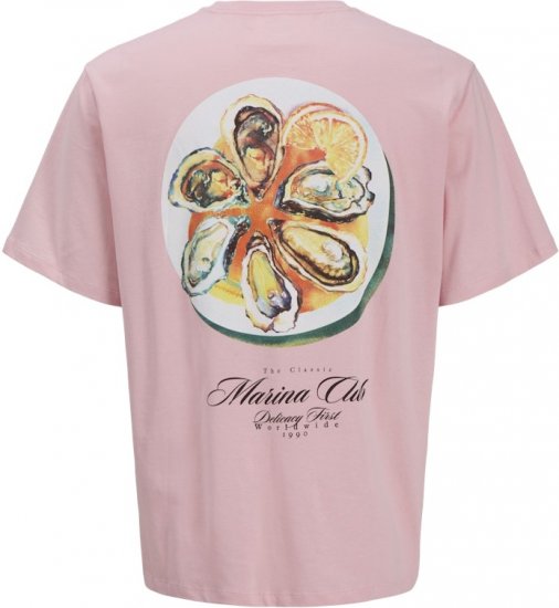 Jack & Jones Marina Crew Neck T-Shirt Tickled Pink - Magliette - Magliette Uomo Taglie Forti