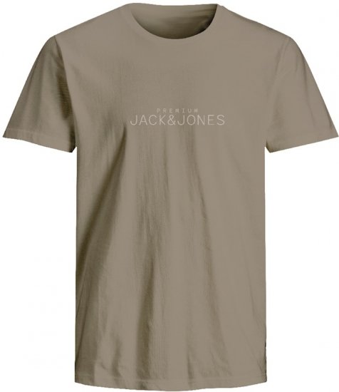 Jack & Jones Lavance Crew Neck T-Shirt Brown - Magliette - Magliette Uomo Taglie Forti