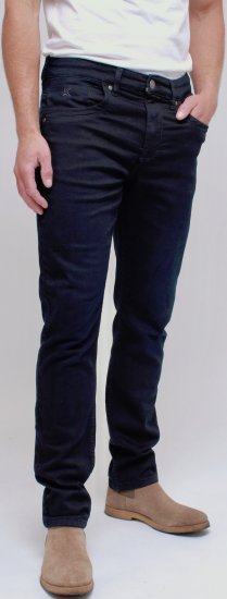 Kam Jeans Jacob Knitted Denim Reg Fit Jeans Blue-Black - Jeans & pantaloni - Jeans & Pantaloni Uomo Taglie Forti