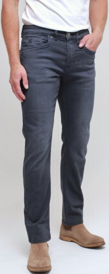 Kam Jeans Jacob Knitted Denim Reg Fit Jeans Charcoal - Jeans & pantaloni - Jeans & Pantaloni Uomo Taglie Forti