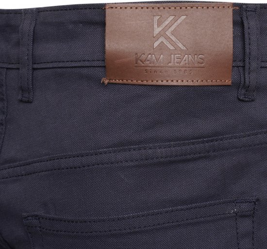 Kam Jeans 265 5 Pocket Weave Stretch Pants Navy - Jeans & pantaloni - Jeans & Pantaloni Uomo Taglie Forti