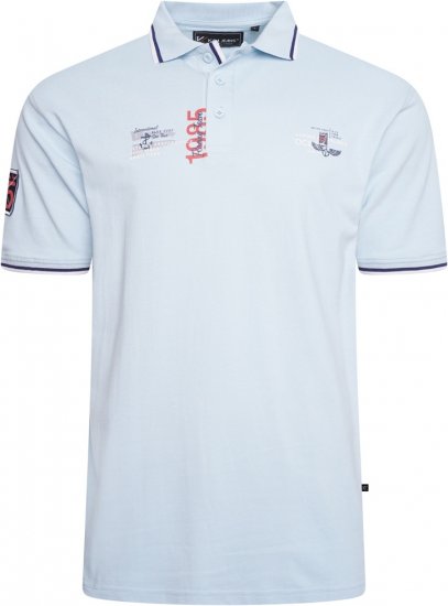 Kam Jeans 5512 1985 Racing Team Polo Blue - Polo - Polo Uomo Taglie Forti